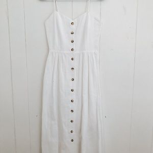 white midi dress